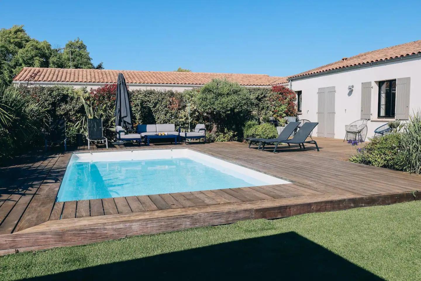 Ღ Le Paradis Bleu • Villa Avec Piscine Chauffee L'Houmeau Exterior photo